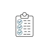 Checklist concept line icon. Simple element illustration. Checklist concept outline symbol design. vector