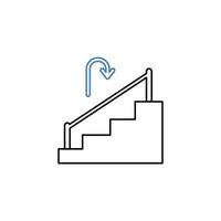 next step concept line icon. Simple element illustration. next step concept outline symbol design. vector