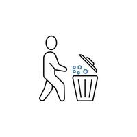 litter concept line icon. Simple element illustration. litter concept outline symbol design. vector