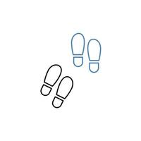 shoe print concept line icon. Simple element illustration. shoe print concept outline symbol design. vector