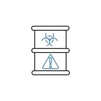 hazardous waste concept line icon. Simple element illustration. hazardous waste concept outline symbol design. vector