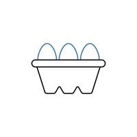 eggs concept line icon. Simple element illustration. eggs concept outline symbol design. vector
