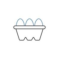 eggs concept line icon. Simple element illustration. eggs concept outline symbol design. vector