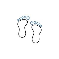 footprint concept line icon. Simple element illustration. footprint concept outline symbol design. vector