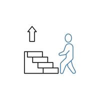 steps concept line icon. Simple element illustration. steps concept outline symbol design. vector
