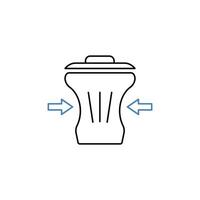 waste reduction concept line icon. Simple element illustration. waste reduction concept outline symbol design. vector