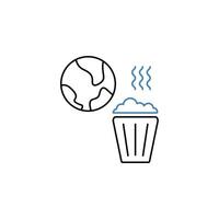 pollution concept line icon. Simple element illustration. pollution concept outline symbol design. vector