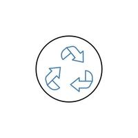 recycling concept line icon. Simple element illustration. recycling concept outline symbol design. vector