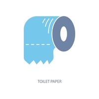 baño papel concepto línea icono. sencillo elemento ilustración. baño papel concepto contorno símbolo diseño. vector