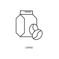 icono de línea de concepto de café. ilustración de elemento simple. diseño de símbolo de esquema de concepto de café. vector