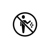 no littering concept line icon. Simple element illustration. no littering concept outline symbol design. vector