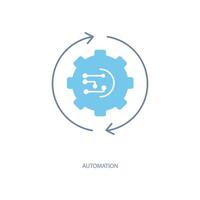 automation concept line icon. Simple element illustration. automation concept outline symbol design. vector