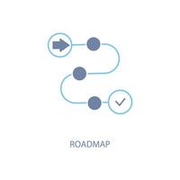 roadmap concept line icon. Simple element illustration. roadmap concept outline symbol design. vector