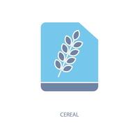 cereal concepto línea icono. sencillo elemento ilustración. cereal concepto contorno símbolo diseño. vector