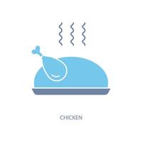 chicken concept line icon. Simple element illustration. chicken concept outline symbol design. vector