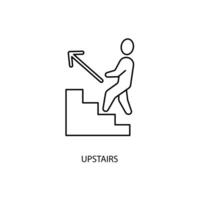 upstairs concept line icon. Simple element illustration. upstairs concept outline symbol design. vector