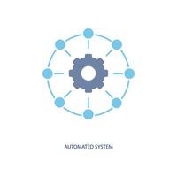 automated system concept line icon. Simple element illustration. automated system concept outline symbol design. vector