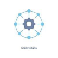 automated system concept line icon. Simple element illustration. automated system concept outline symbol design. vector