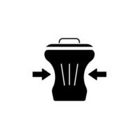waste reduction concept line icon. Simple element illustration. waste reduction concept outline symbol design. vector