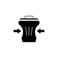 waste reduction concept line icon. Simple element illustration. waste reduction concept outline symbol design. vector