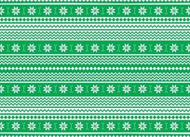 Vector seamless green winter ornament for sweater and fabric with snowflakes. Ornament of the northern peoples. Background for printing.