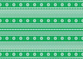 Vector seamless green winter ornament for sweater and fabric with snowflakes. Ornament of the northern peoples. Background for printing.