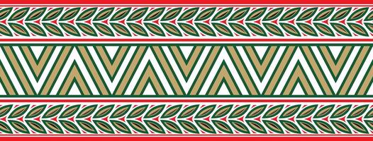 Vector colored seamless Yakut ornament. Endless border, frame of the northern peoples of the Far East