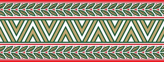 Vector colored seamless Yakut ornament. Endless border, frame of the northern peoples of the Far East