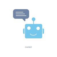 chatbot concepto línea icono. sencillo elemento ilustración. chatbot concepto contorno símbolo diseño. vector