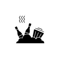 landfill concept line icon. Simple element illustration. landfill concept outline symbol design. vector