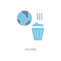 pollution concept line icon. Simple element illustration. pollution concept outline symbol design. vector