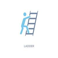 ladder concept line icon. Simple element illustration. ladder concept outline symbol design. vector