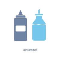 condiments concept line icon. Simple element illustration. condiments concept outline symbol design. vector