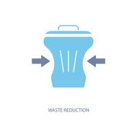 waste reduction concept line icon. Simple element illustration. waste reduction concept outline symbol design. vector