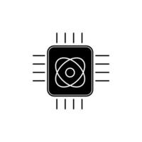 quantum computing concept line icon. Simple element illustration. quantum computing concept outline symbol design. vector