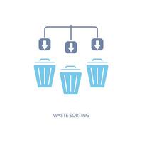 waste sorting concept line icon. Simple element illustration. waste sorting concept outline symbol design. vector