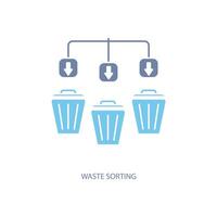 waste sorting concept line icon. Simple element illustration. waste sorting concept outline symbol design. vector