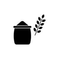 flour concept line icon. Simple element illustration. flour concept outline symbol design. vector