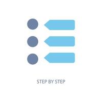 step by step concept line icon. Simple element illustration. step by step concept outline symbol design. vector