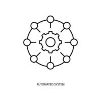 automated system concept line icon. Simple element illustration. automated system concept outline symbol design. vector