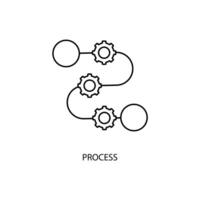 process concept line icon. Simple element illustration. process concept outline symbol design. vector