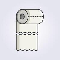 colored line art icon of tissue roll vector