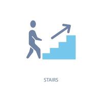 stairs concept line icon. Simple element illustration. stairs concept outline symbol design. vector