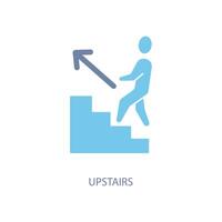 upstairs concept line icon. Simple element illustration. upstairs concept outline symbol design. vector