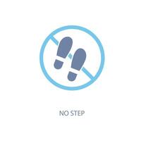 no step concept line icon. Simple element illustration. no step concept outline symbol design. vector