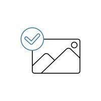 image recognition concept line icon. Simple element illustration. image recognition concept outline symbol design. vector