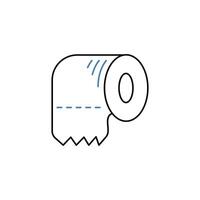 toilet paper concept line icon. Simple element illustration. toilet paper concept outline symbol design. vector