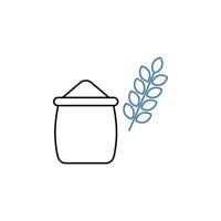 flour concept line icon. Simple element illustration. flour concept outline symbol design. vector