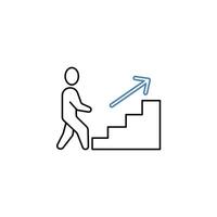 stairs concept line icon. Simple element illustration. stairs concept outline symbol design. vector