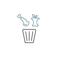 organic waste concept line icon. Simple element illustration. organic waste concept outline symbol design. vector